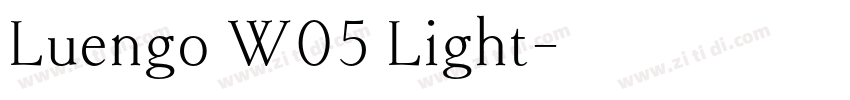 Luengo W05 Light字体转换 Luengo W05 Light字体转换